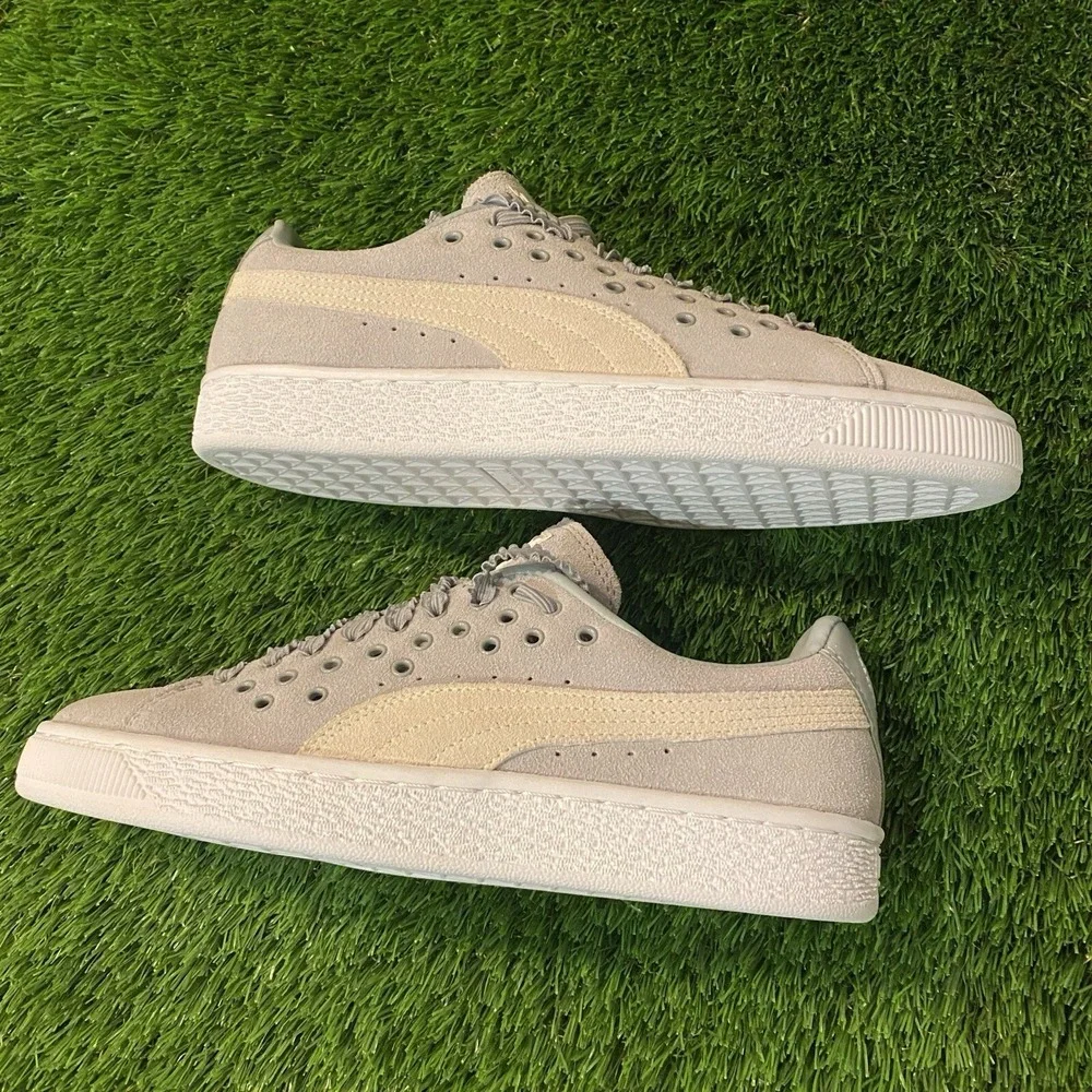 Puma Suede XL Big‎ Ribbon Lace VR Sneakers - Gray - Women's Sz 9 Rare Shoes